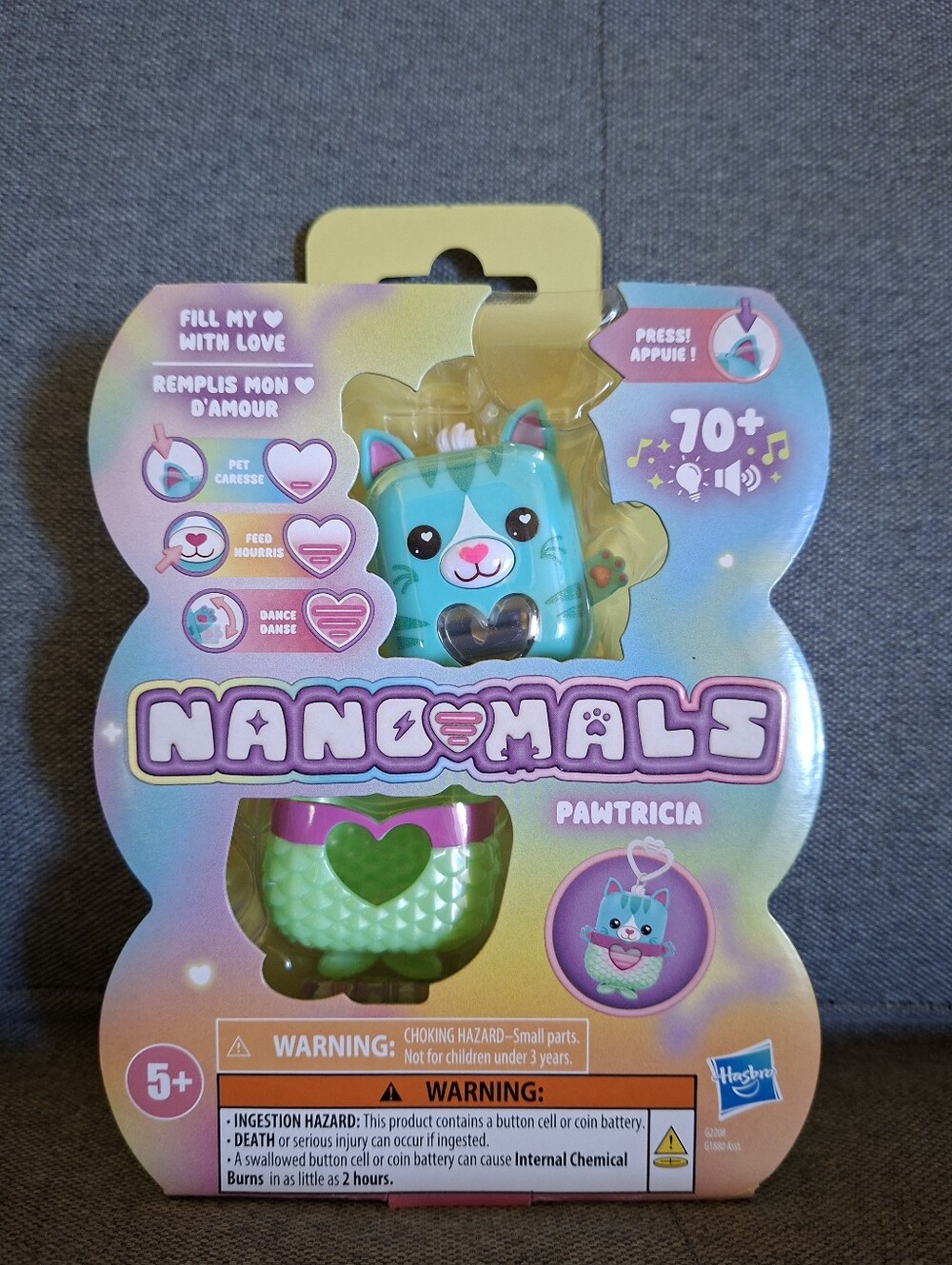 New Hasbro Nanomals Nano-Mals Pawtricia The Mermaid Cat Digital Toy